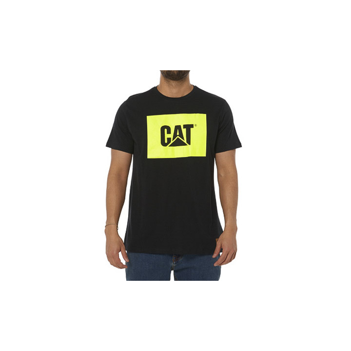 Caterpillar Clothing South Africa - Cat Men's Work Hi Vis T-Shirts Black SV9432610